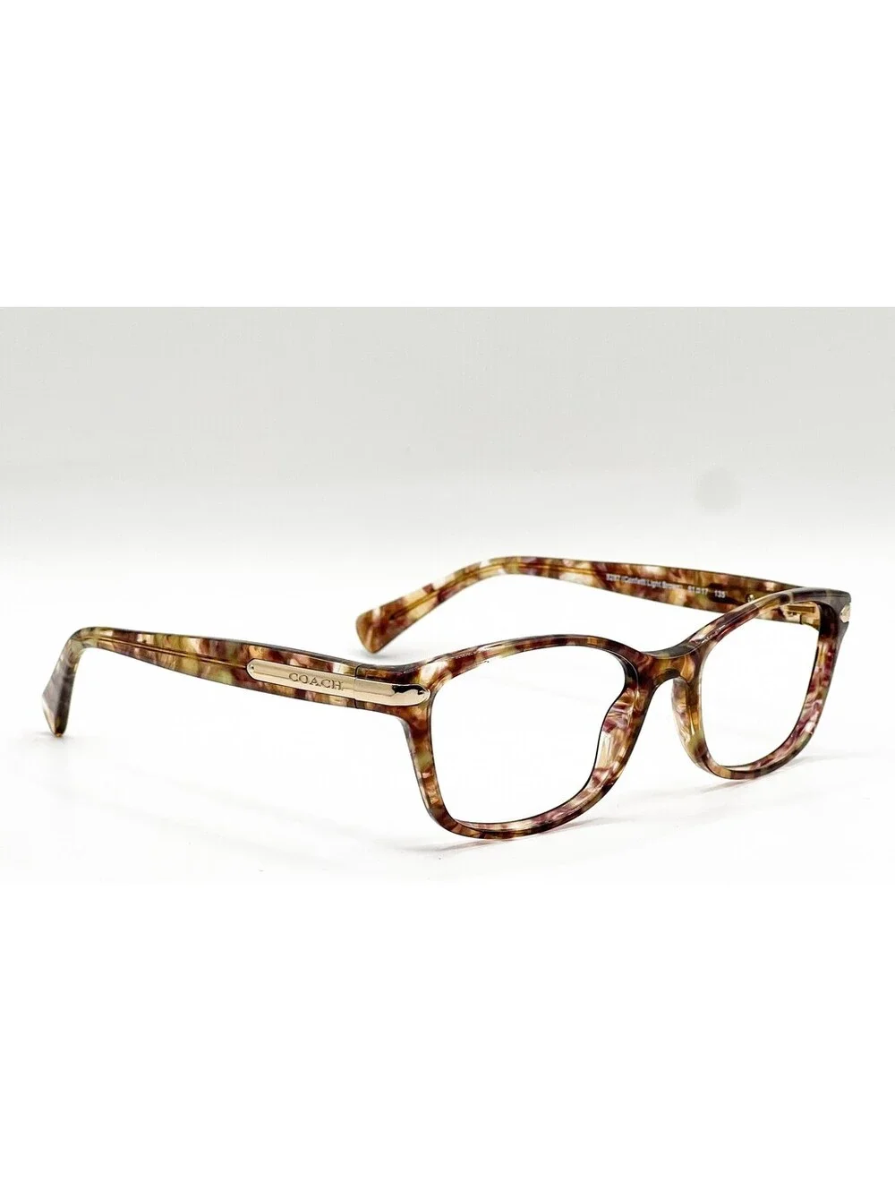 Coach Hc 6065 5287 Soft Brown Confetti Tortoise Authentic Eyeglasses 51-17-135